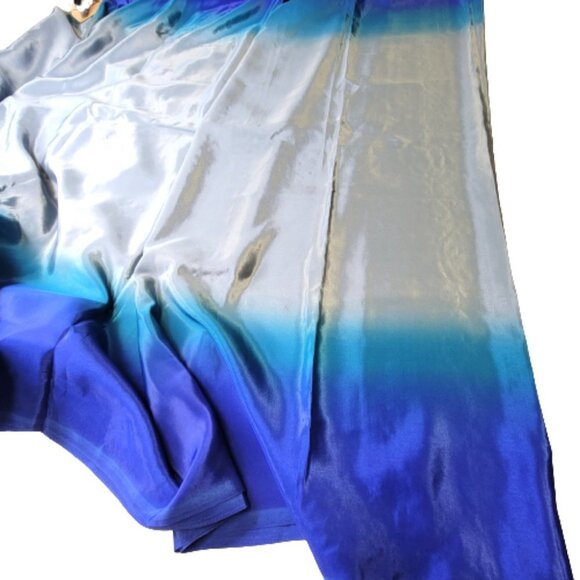 Blue and Grey Saree with Sequins and Beads- Unstitched- NEW - Picture 9 of 11